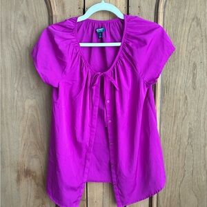 Old Navy Fuchsia Peasant Blouse, Size S